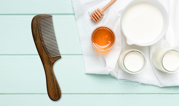 ماسک شیر و عسل برای تقویت مو